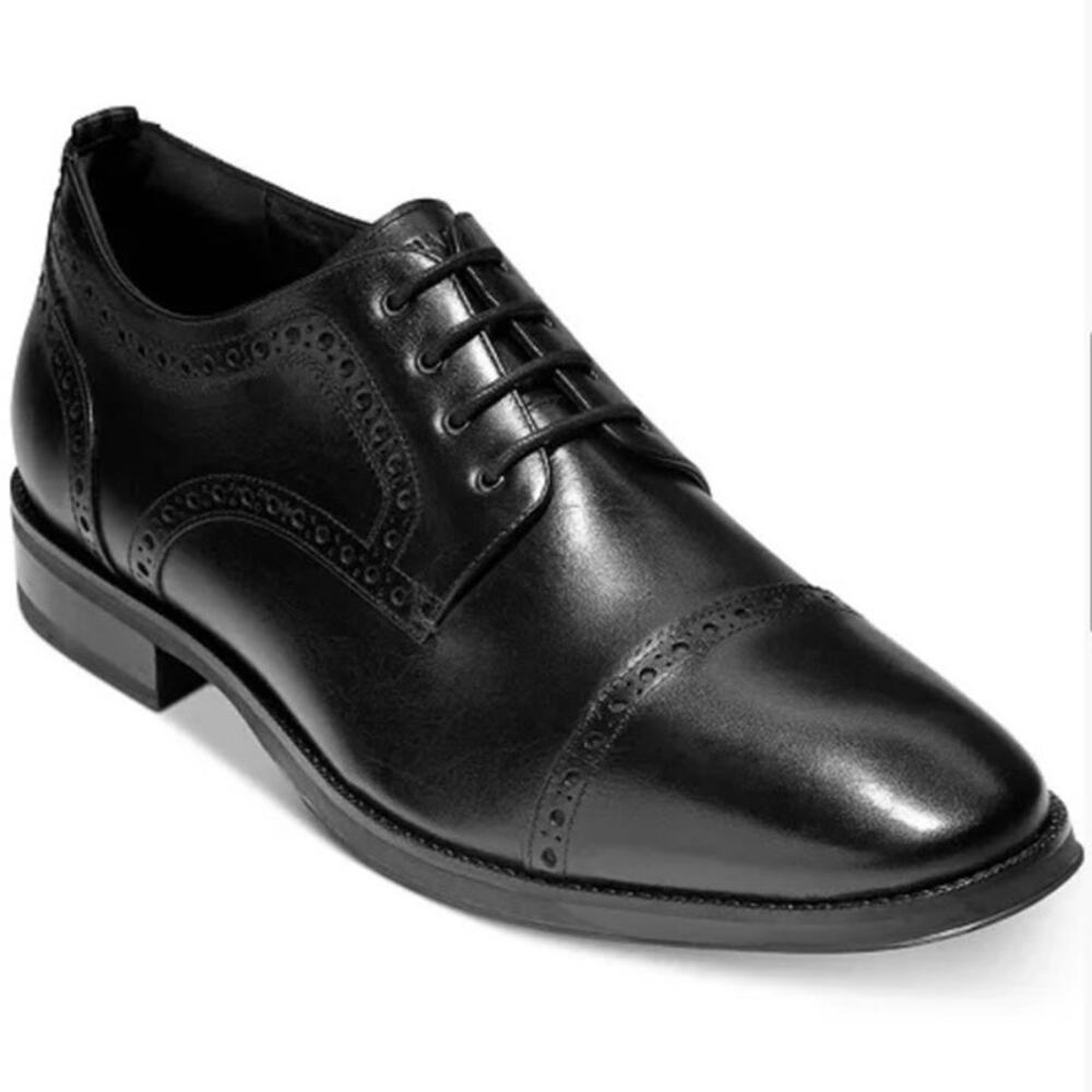 NWOB Men’s Cole Haan Jefferson Grand 2.0 Cap-Toe Oxford in Black SZ 10.5